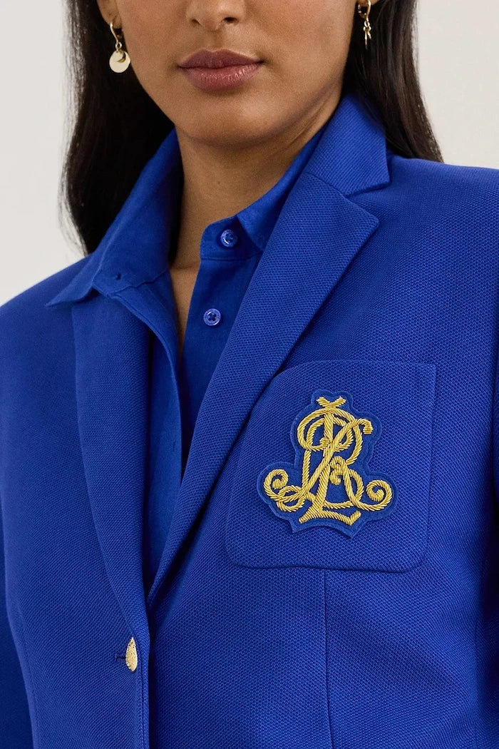 Lauren Ralph Lauren tek düğmeli kadın pamuk elastan ceket