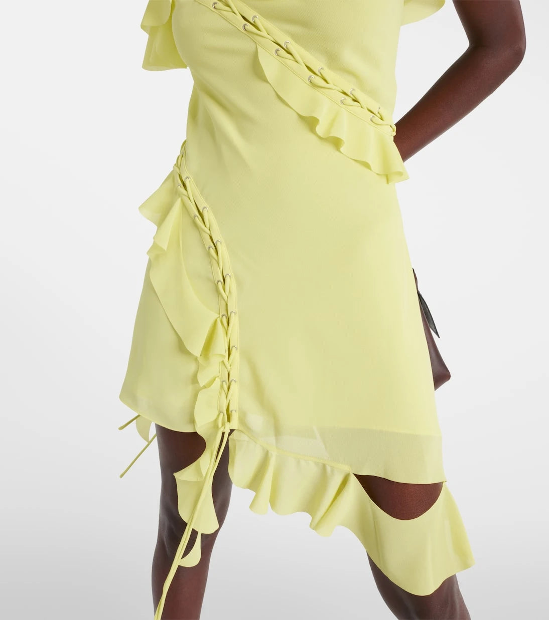 Acne Studios - Ruffled asymmetric minidress