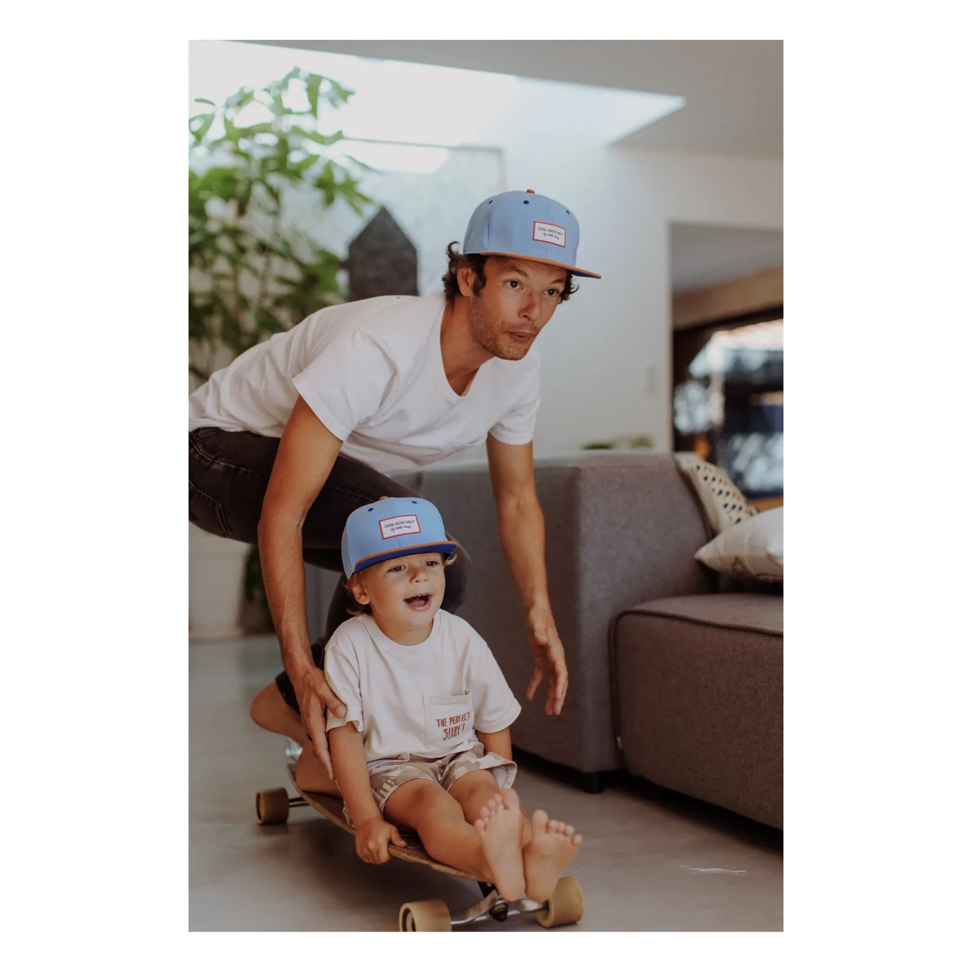Hello Hossy - Plain Flat Visor Cap | Denim blue