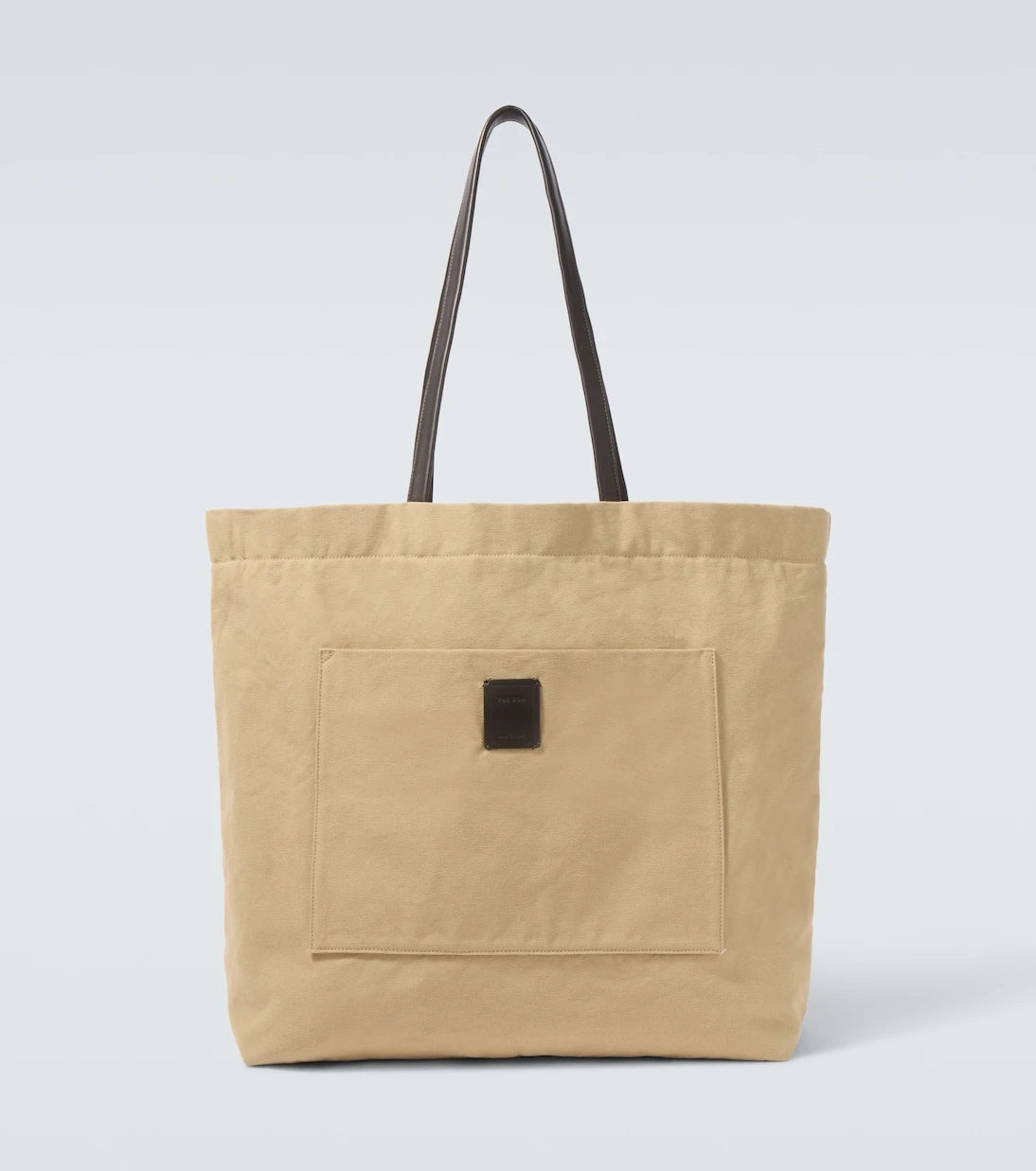 The Row - Tori leather-trimmed canvas tote bag