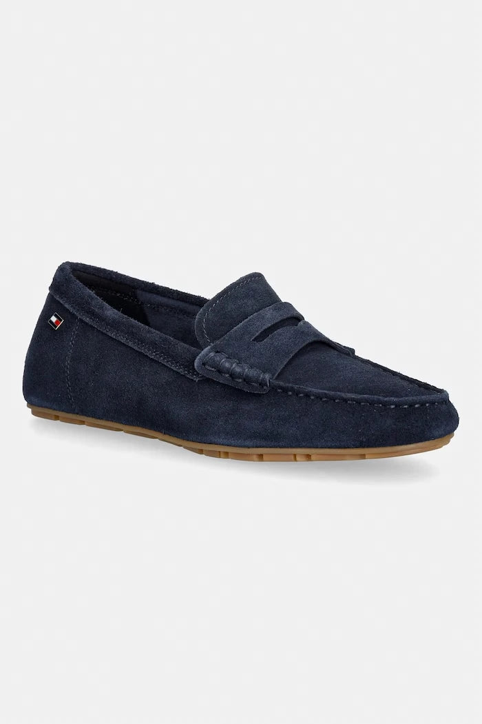 Tommy Hilfiger Kadın Süet Mokasen FLAG SOFT SUEDE DRIVER LOAFER