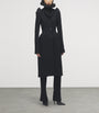 McQueen Black Wool-Blend Structured Coat