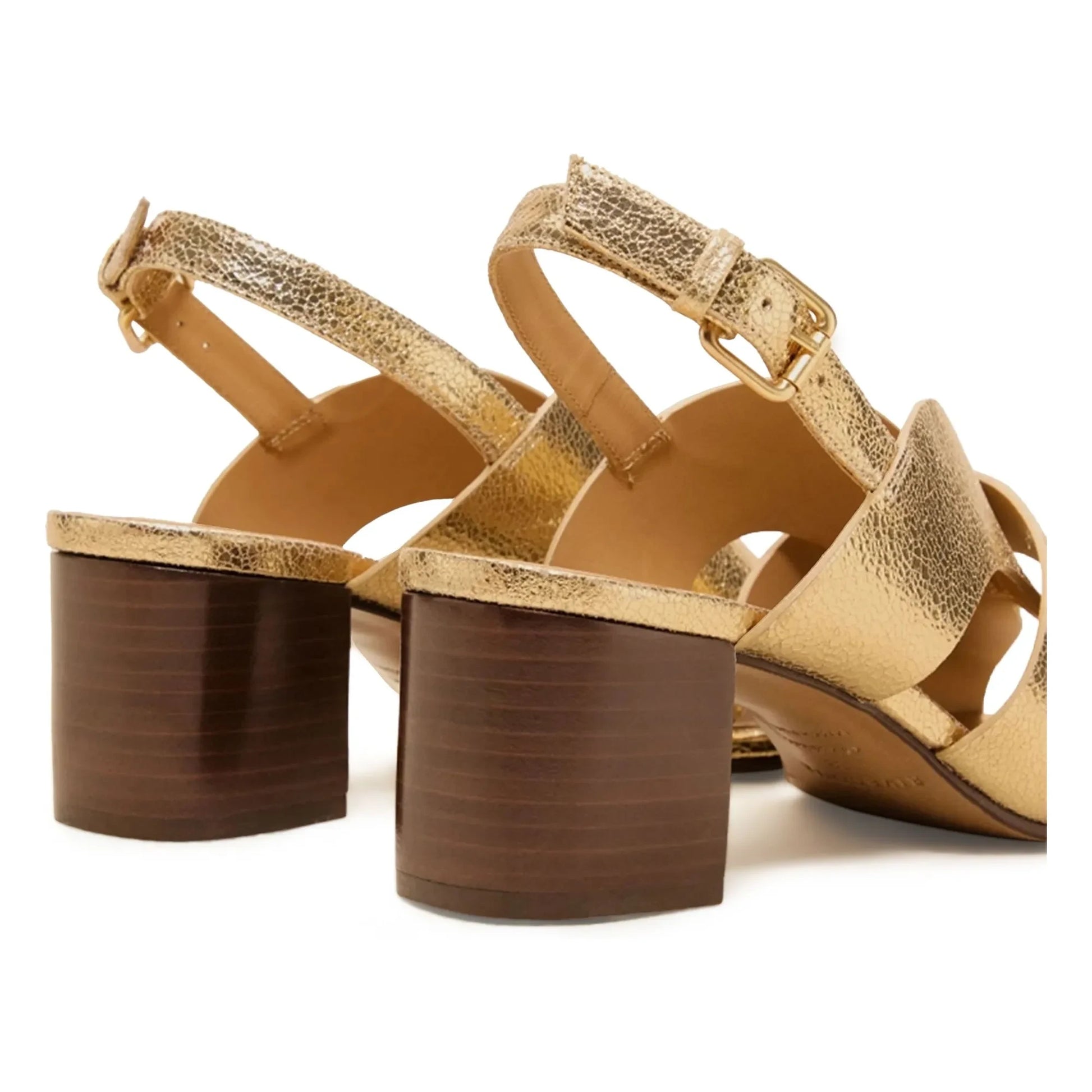 Rivecour - Sandals n°551 Craquelé Leather | Gold