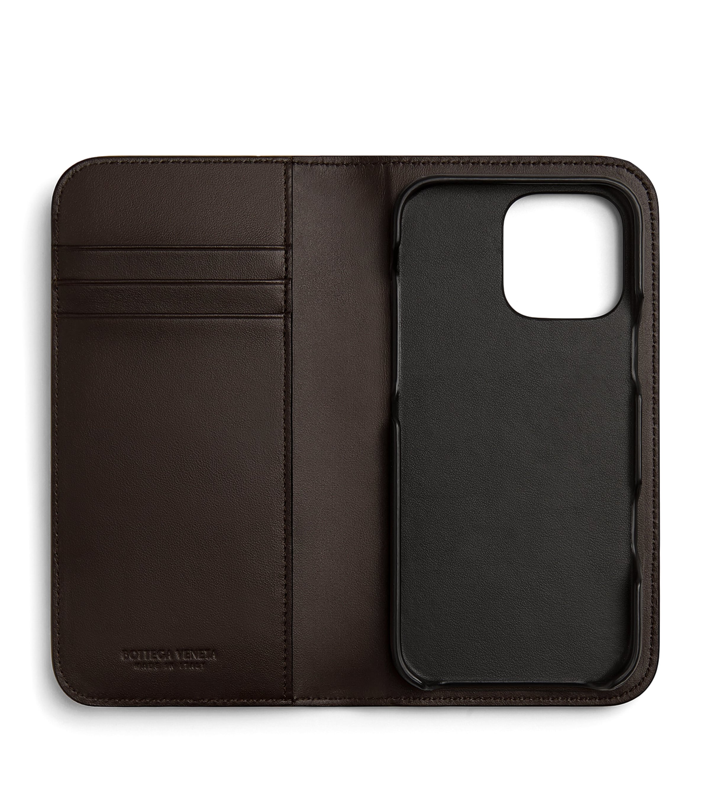 Intrecciato Leather iPhone 16 Pro Foglio Case