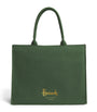Green Large Cotton Logo Tote Bag