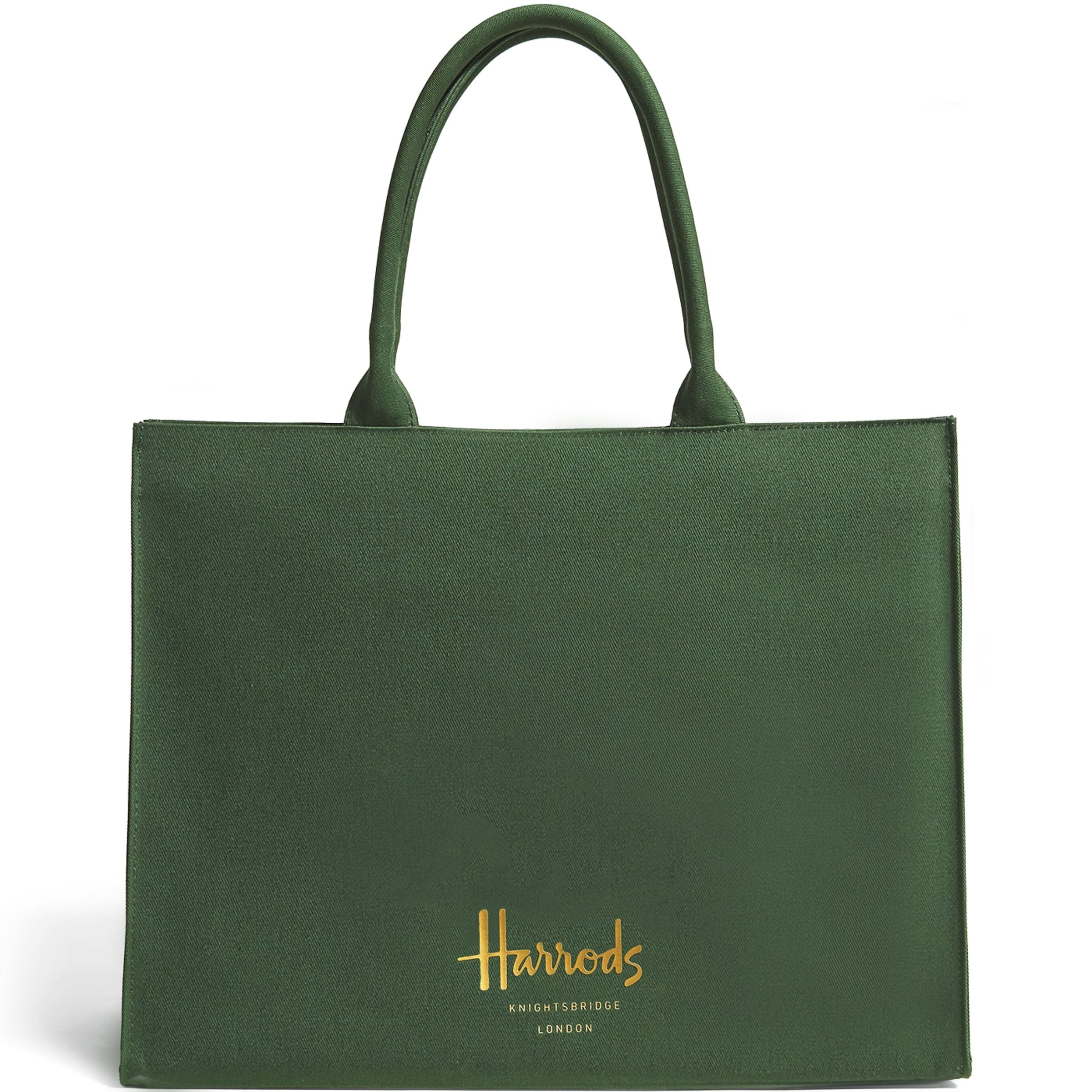 Green Large Cotton Logo Tote Bag