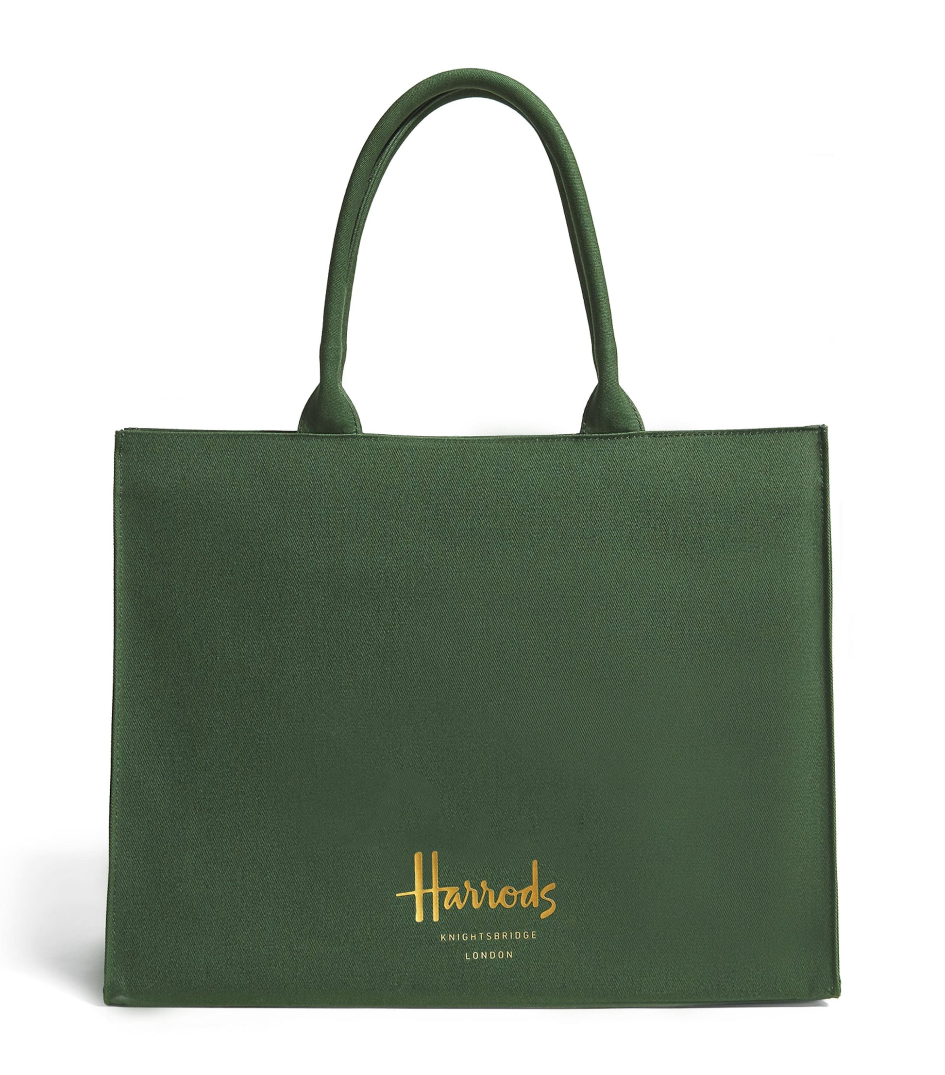Green Large Cotton Logo Tote Bag