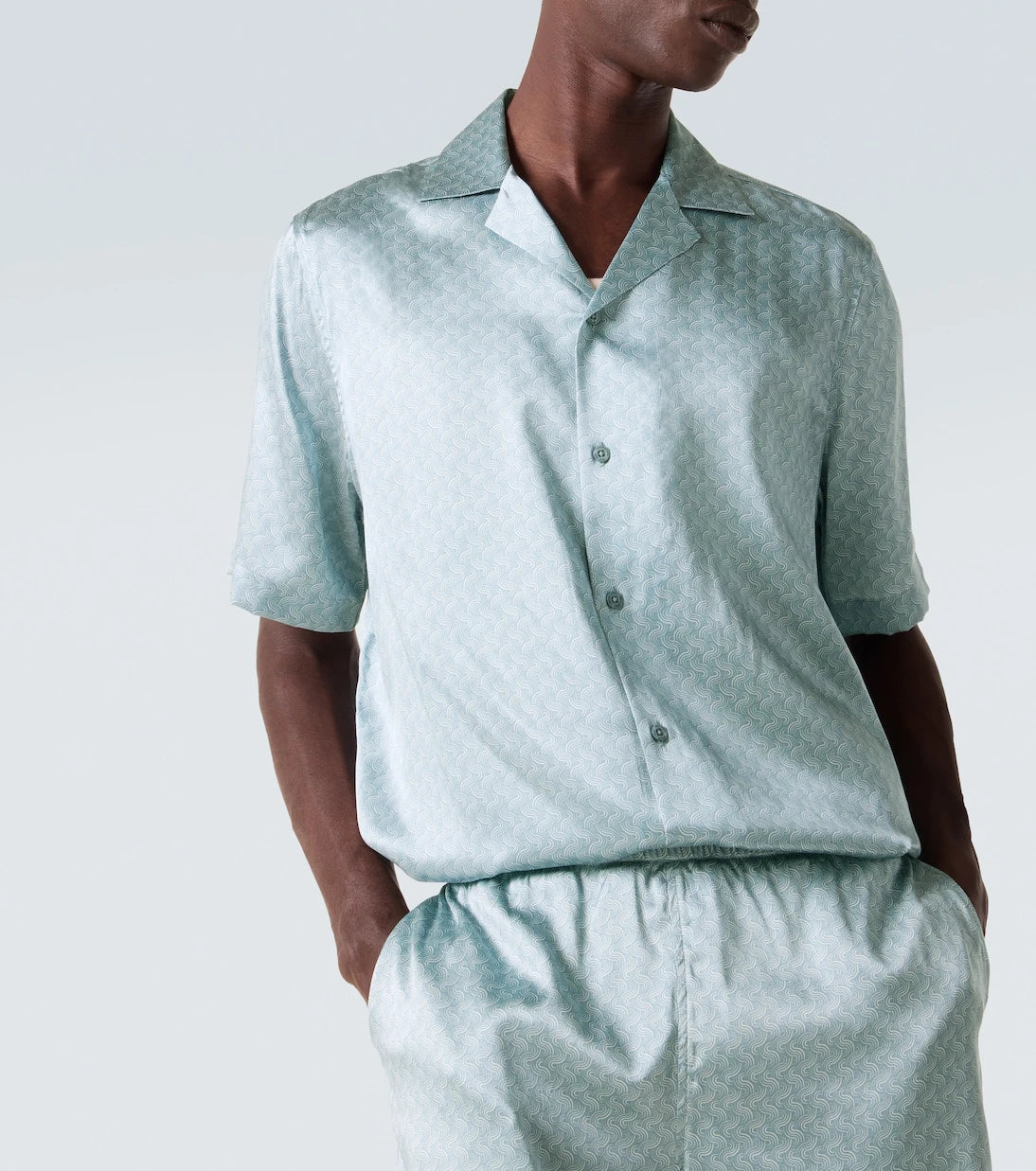 Frescobol Carioca - Roberto printed silk bowling shirt
