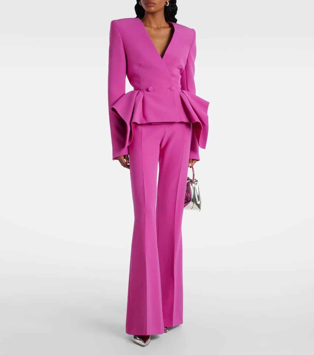 Safiyaa - Double-breasted peplum blazer