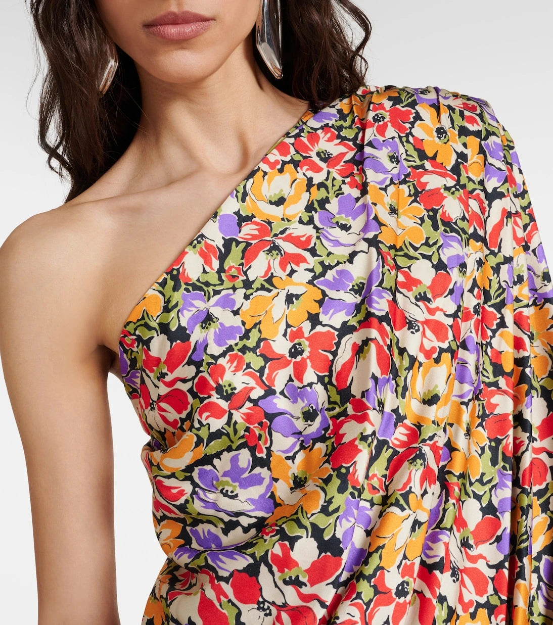 Stella McCartney - Floral one-shoulder minidress