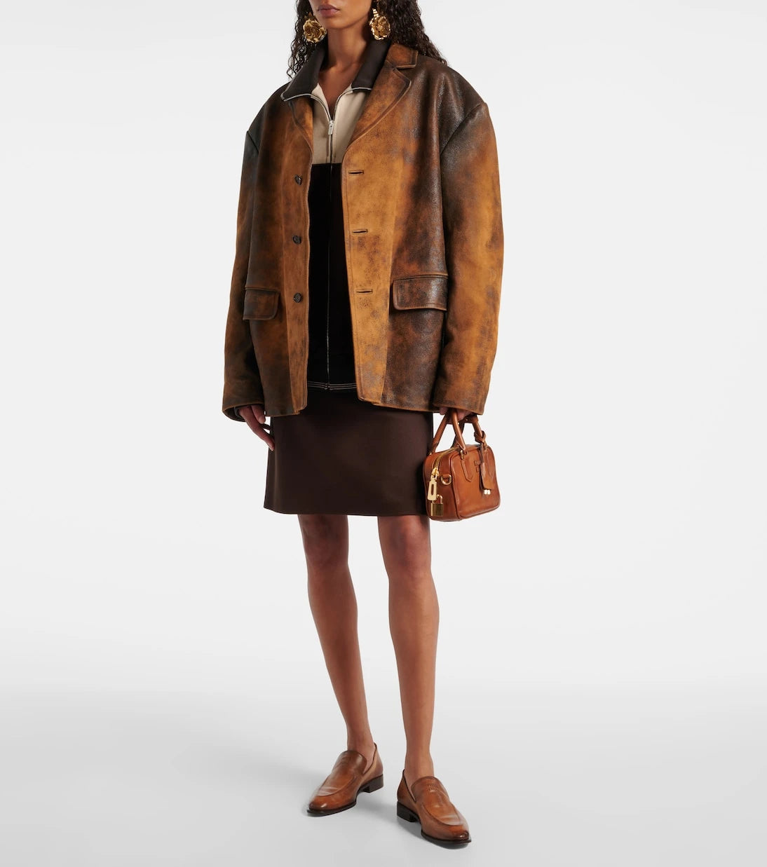 Miu Miu - Oversized suede jacket