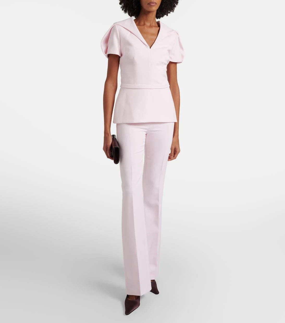 Safiyaa - Alexa high-rise crêpe flared pants