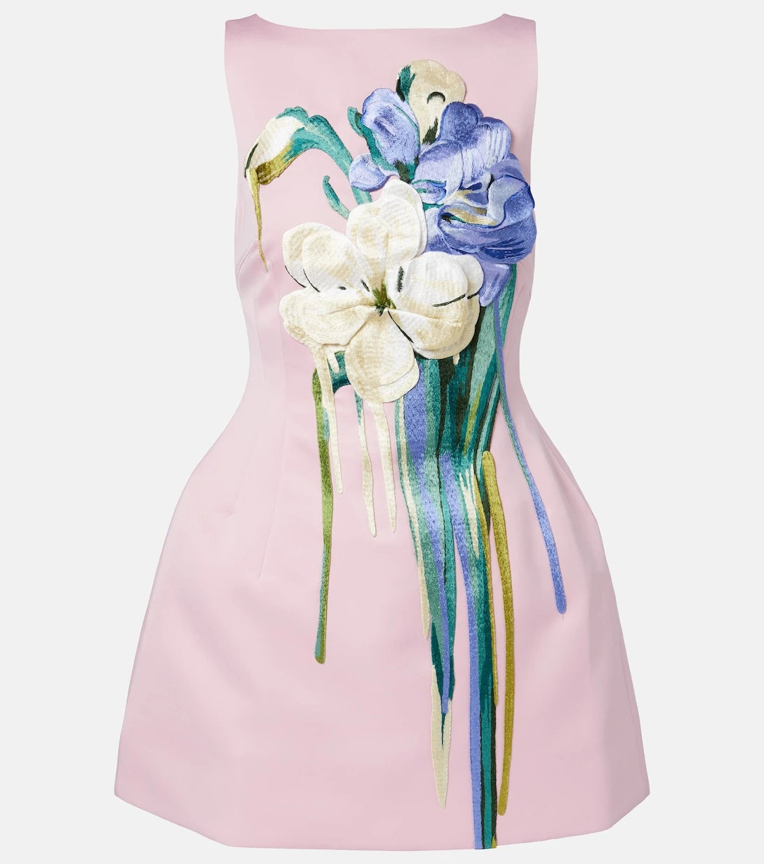Leo Lin - Ali floral-appliqué minidress