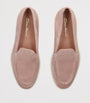 Santoni Pink Suede Detroit Loafers