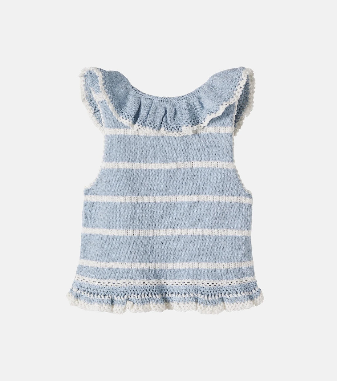 Zimmermann Kids - Striped knitted cotton-blend top