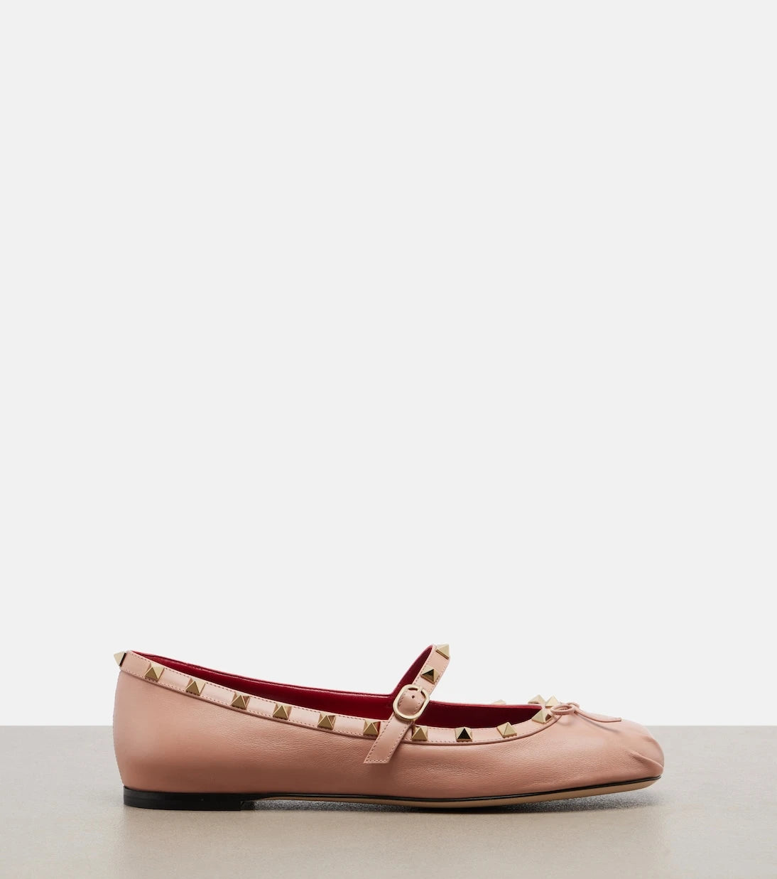 Valentino Garavani - Rockstud leather Mary Jane flats
