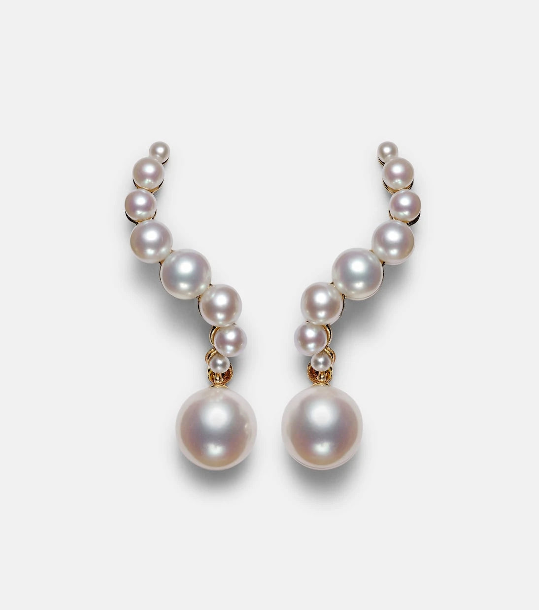 Mateo - 14kt gold drop earrings with pearls