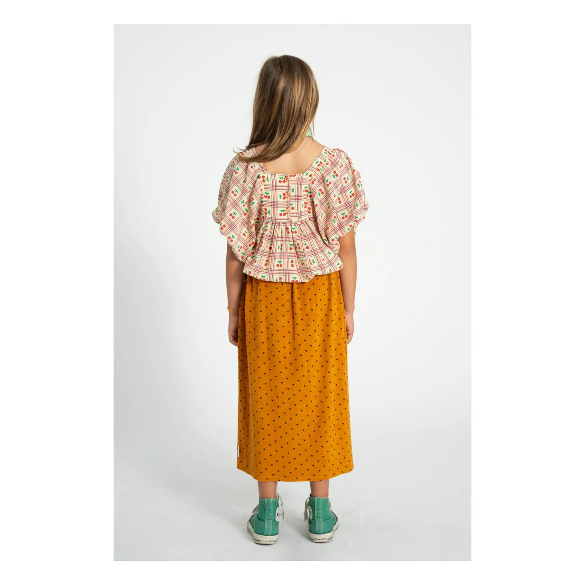 Piupiuchick - Blouse Bouffante Cerises | Yellow