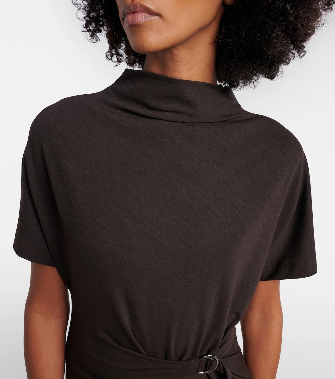 Brunello Cucinelli - Gathered jersey midi dress