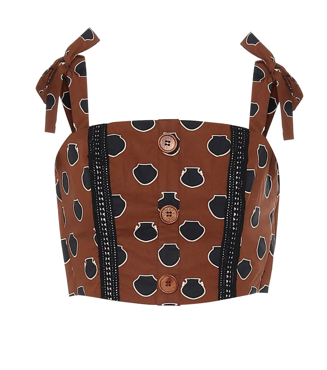 Johanna Ortiz - Las Salinas printed cotton crop top