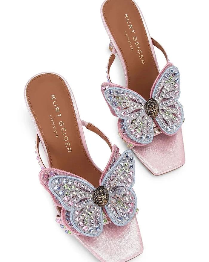 Kurt Geiger London Yüksek Topuklu Kadın Sandalet Ayakkabı Butterfly Mule Sdl