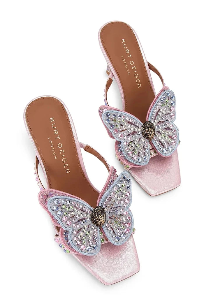 Kurt Geiger London Yüksek Topuklu Kadın Sandalet Ayakkabı Butterfly Mule Sdl