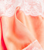 Orange Silk Lace-Trim Calliope Robe