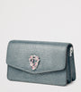 Leather Snakeskin-Embossed Eliza Clutch Bag