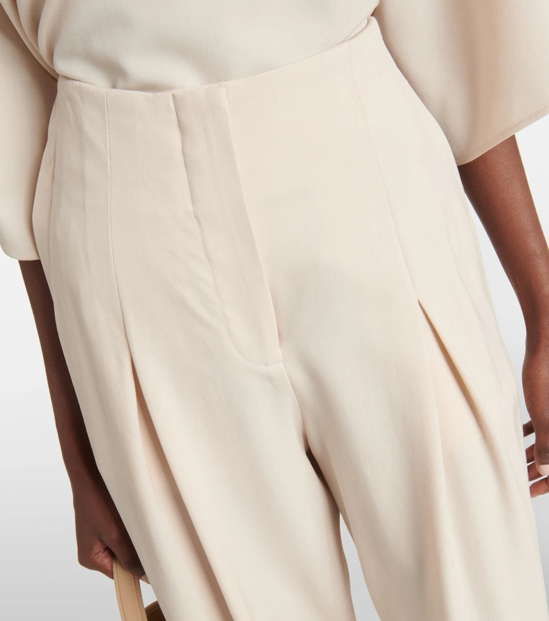 Fforme - Faye high-rise wool wide-leg pants