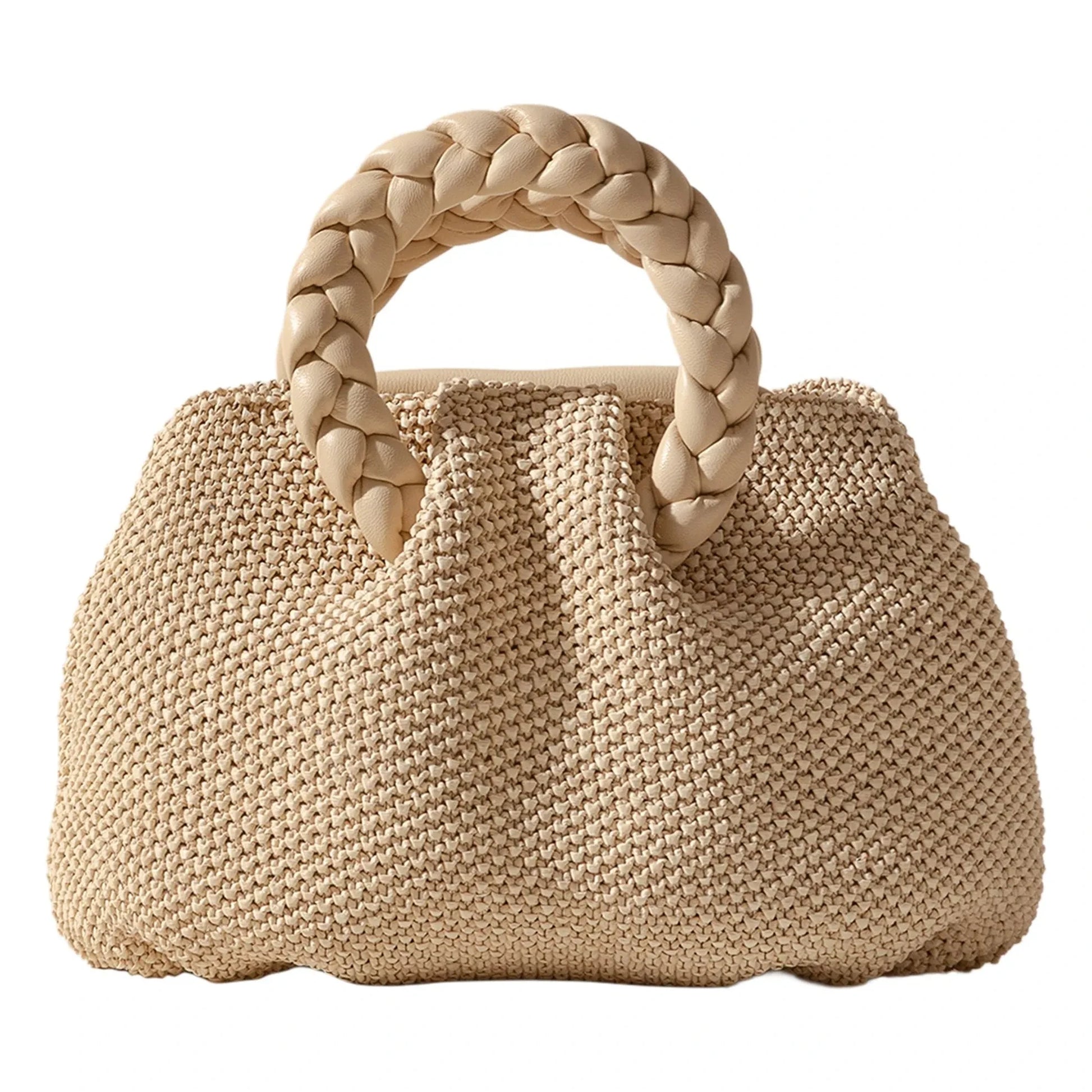 Hereu - Bag Bombon M Soft Raffia | Beige