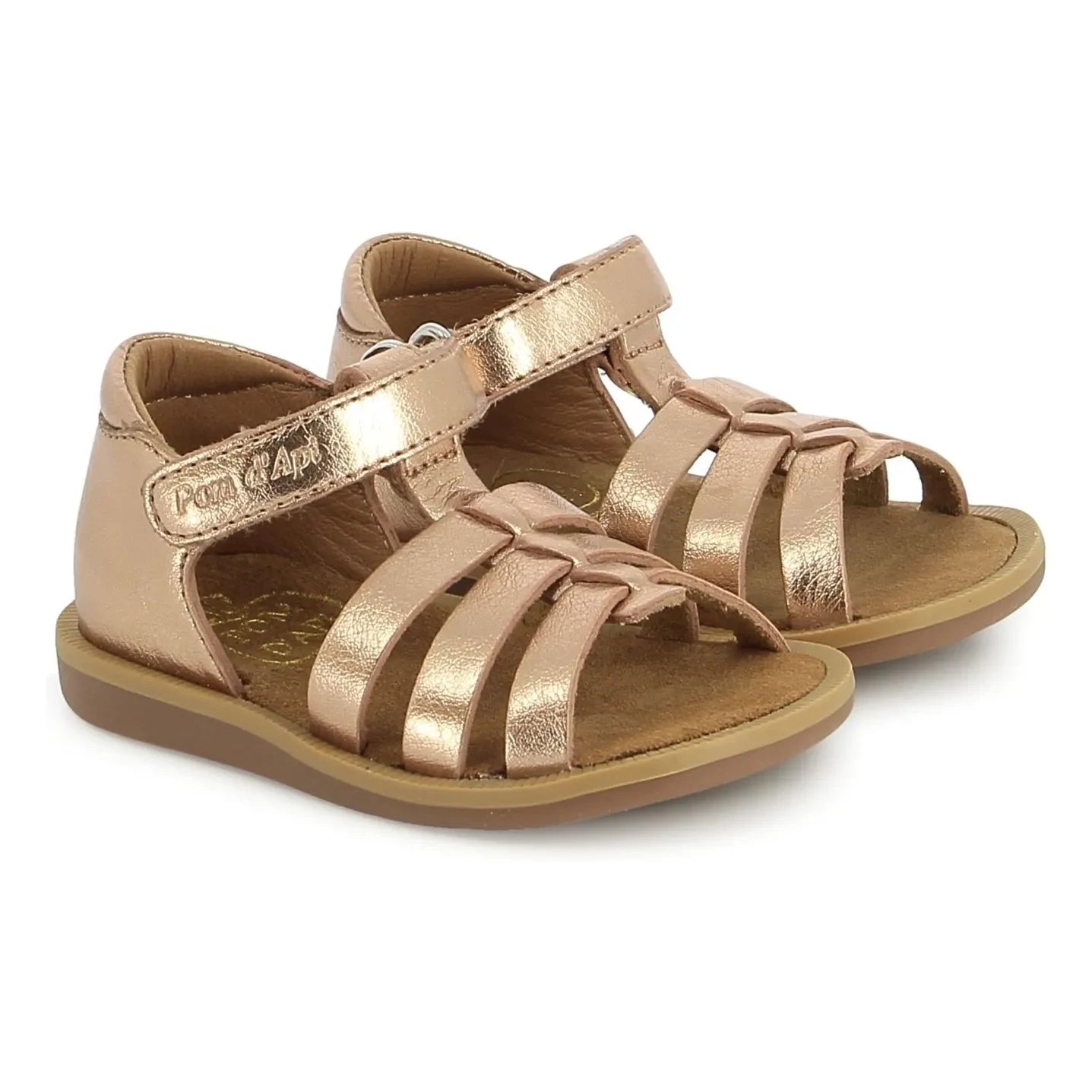 Pom d'Api - Air Pur Strap Metallic Sandals | Copper red