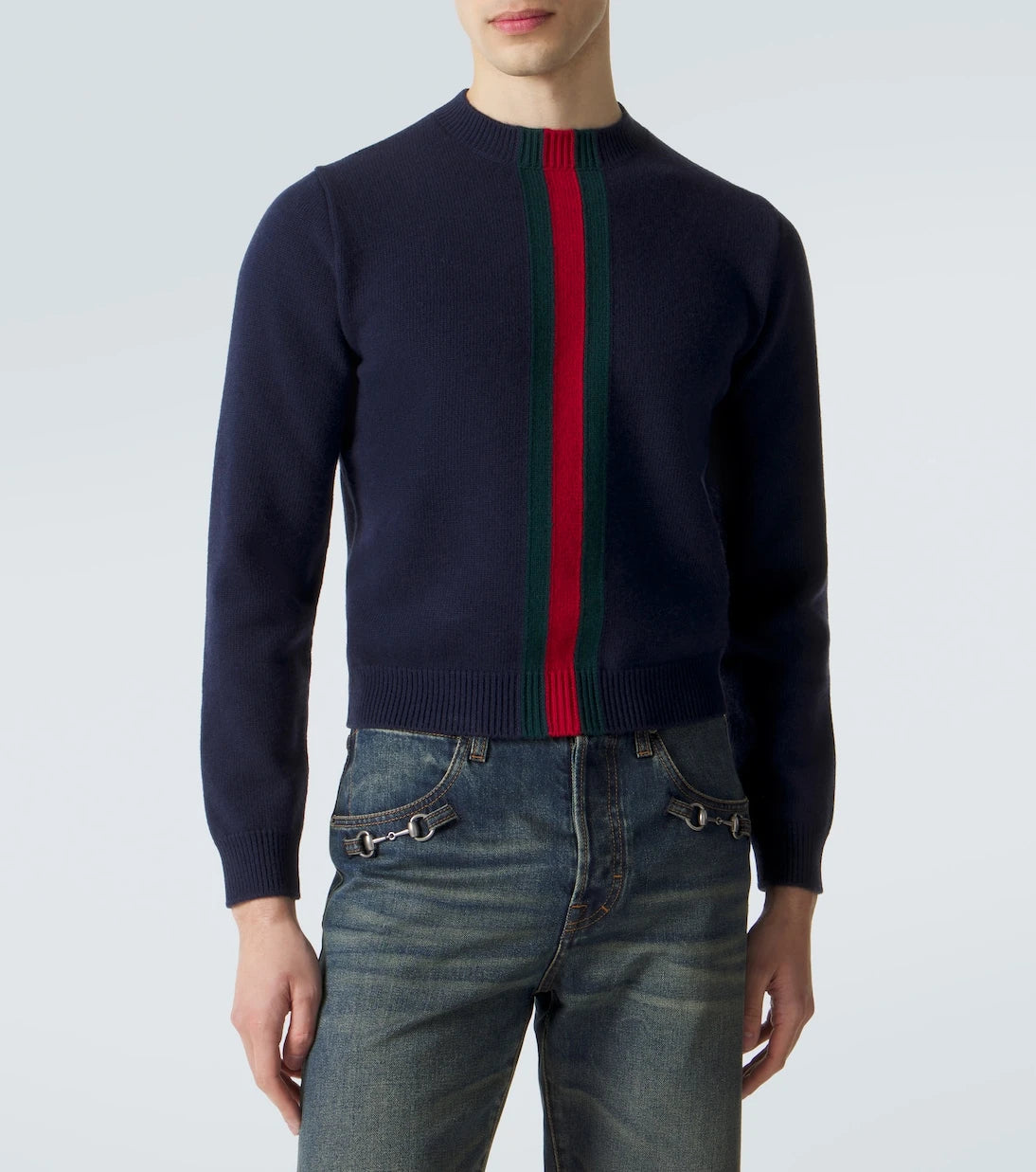 Gucci - Web Stripe wool sweater