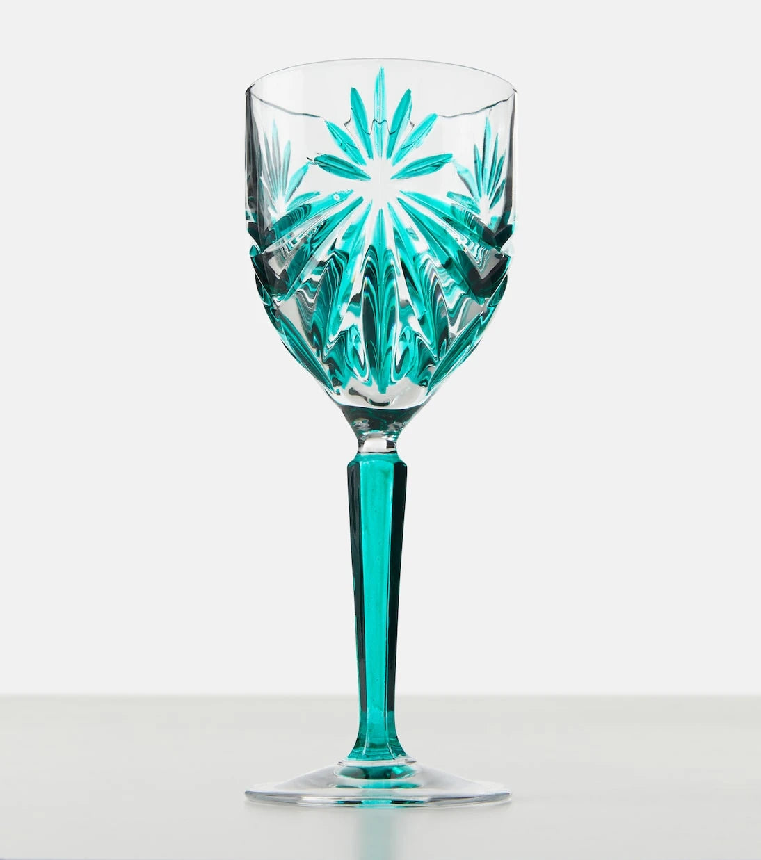 Les-Ottomans - Set of 4 floral crystal wine glasses