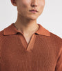 Silk-Cotton Knit Polo Shirt