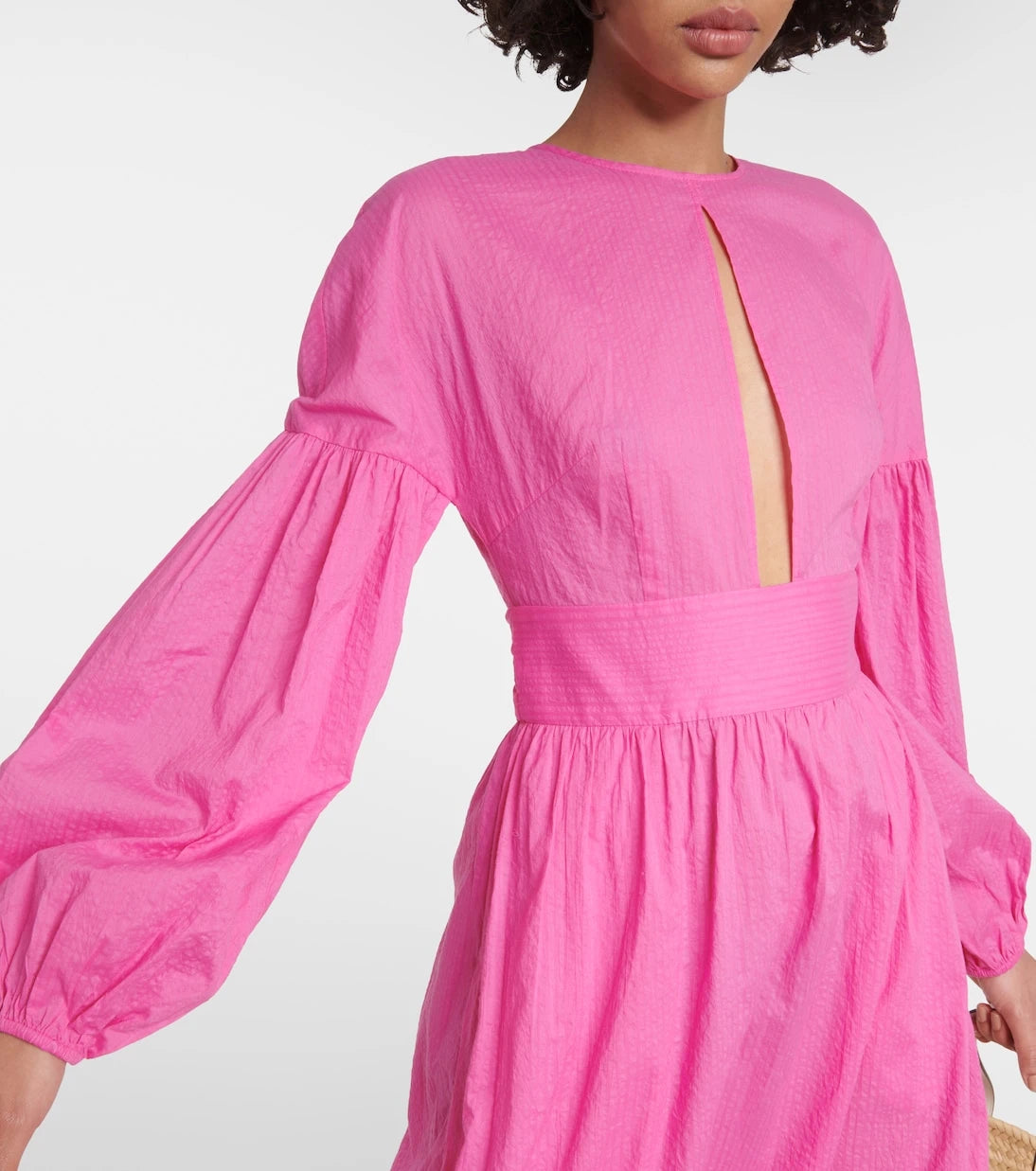 Marysia - Roset puff-sleeve cotton maxi dress