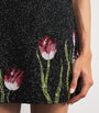 Embellished Tulip Mini Dress BLACK