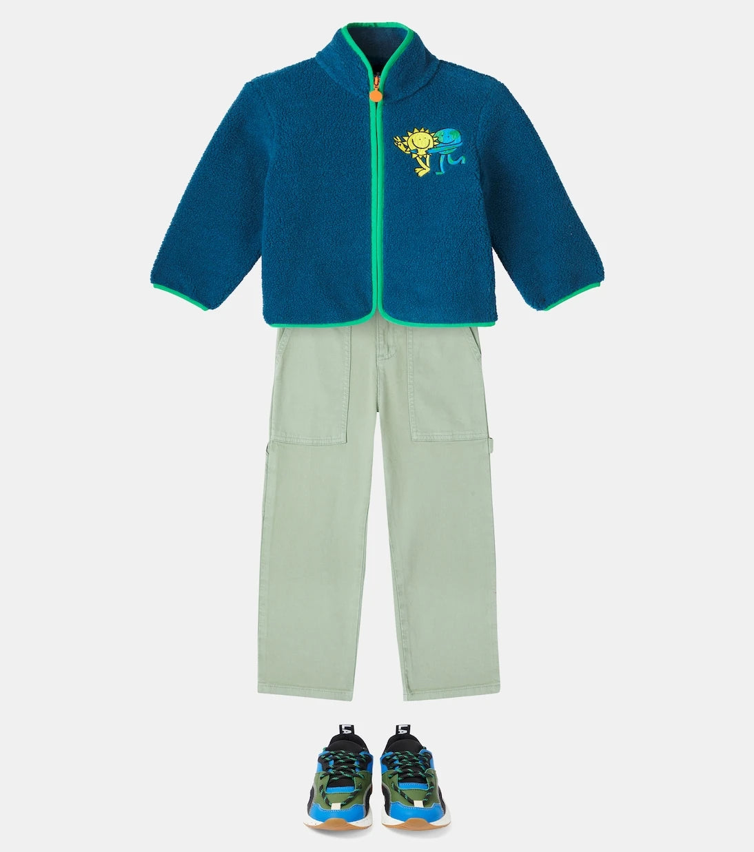 Stella McCartney Kids - Embroidered fleece jacket