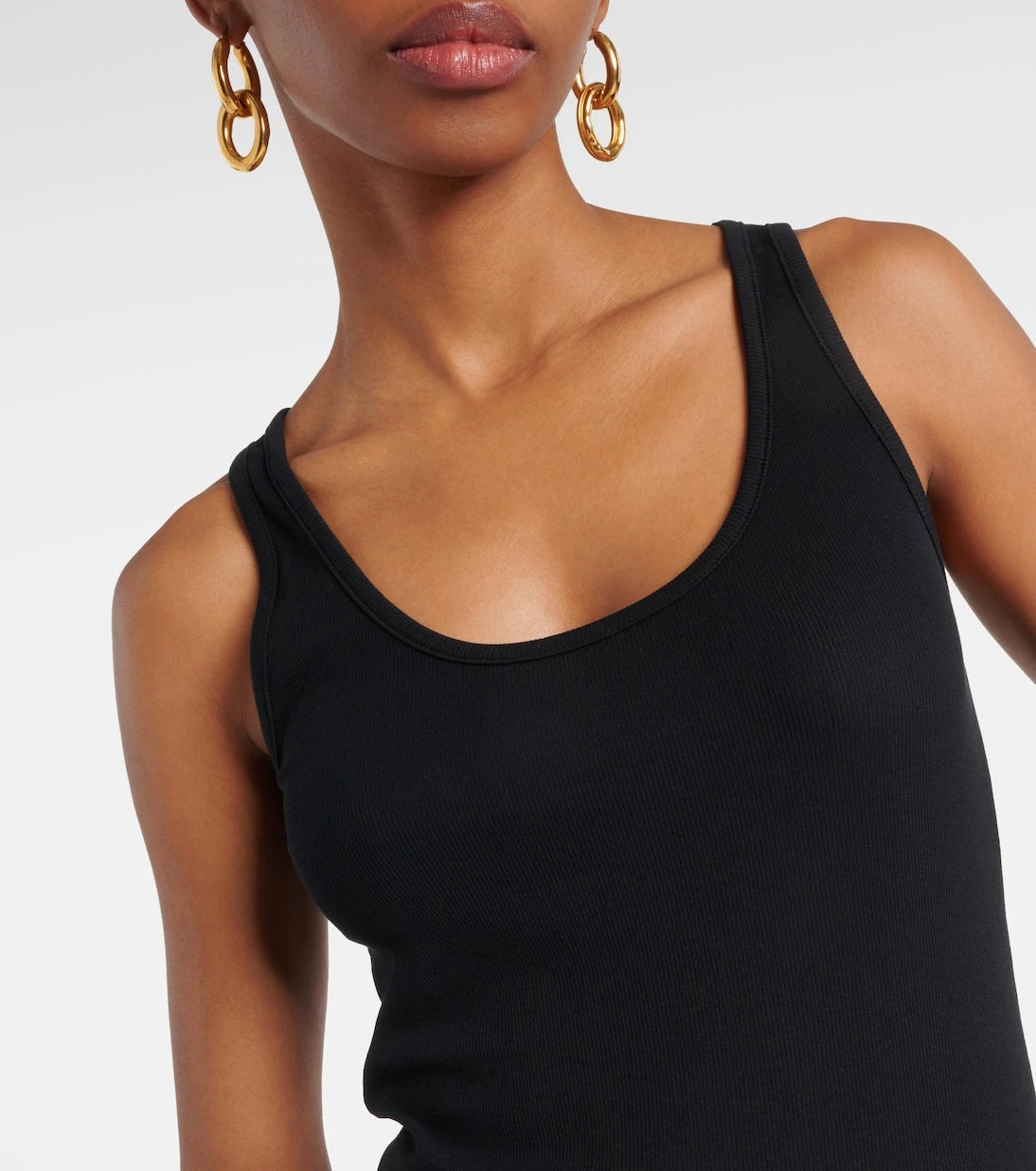 Toteme - Ribbed-knit cotton jersey tank top