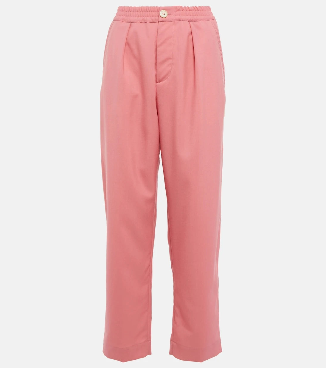 Marni - High-rise pleated wool crop pants