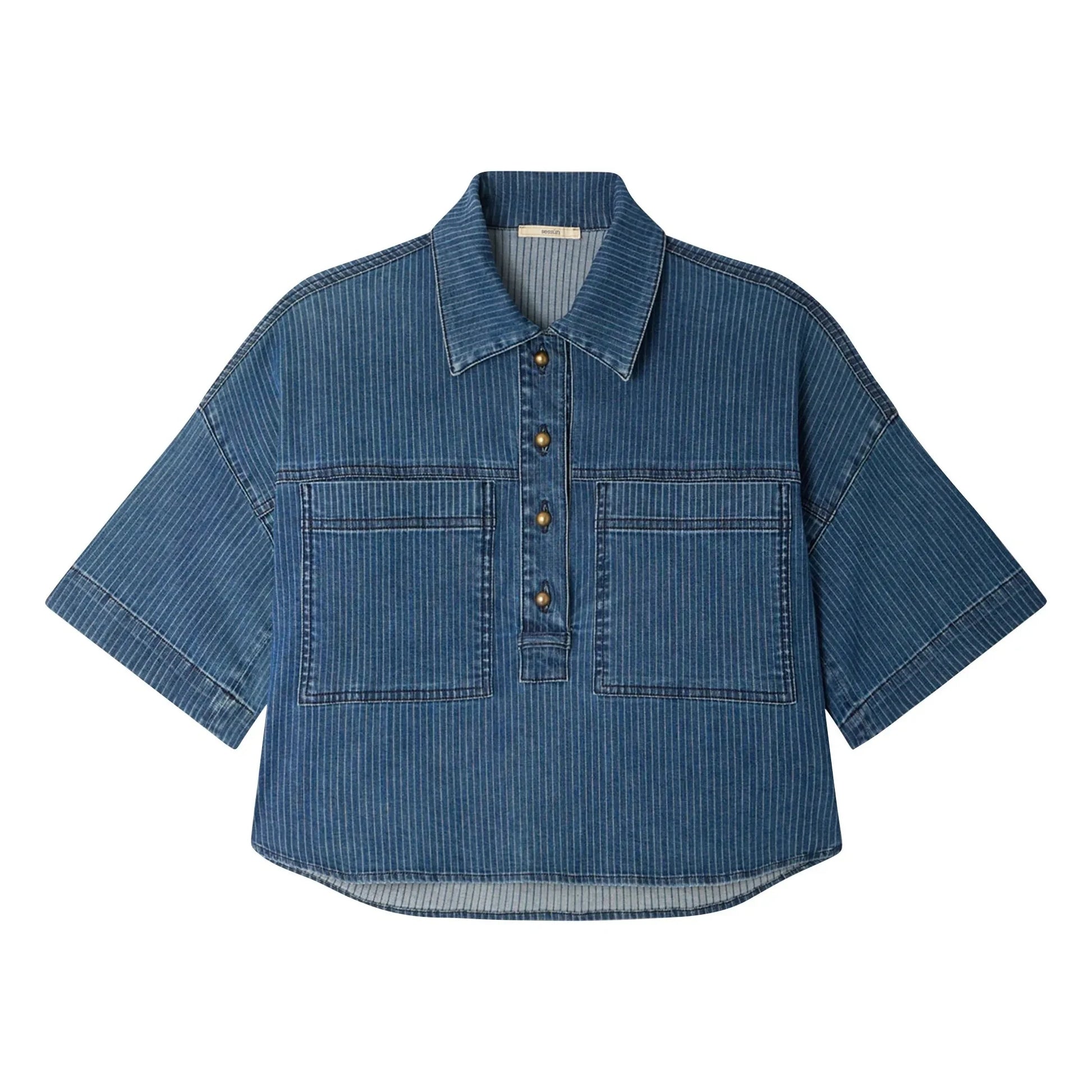 Sessùn - Newport Stripes Shirt | Blue