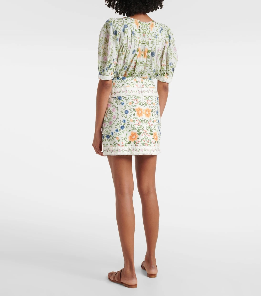 Farm Rio - Folk Floral cotton miniskirt