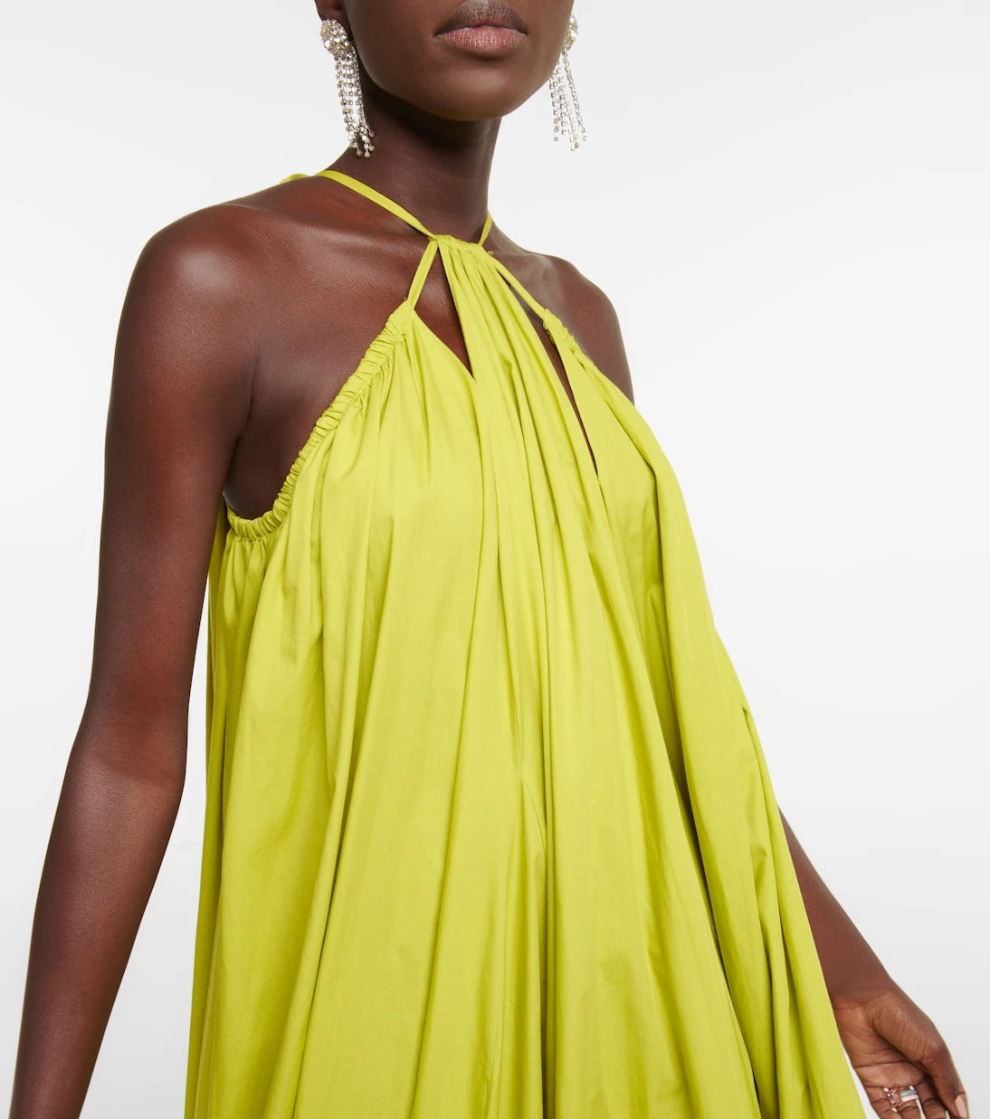Oscar de la Renta - Halterneck cotton gown