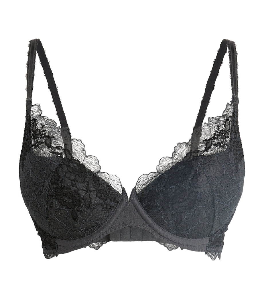 Wacoal Grey Lace Perfection Push-Up Bra