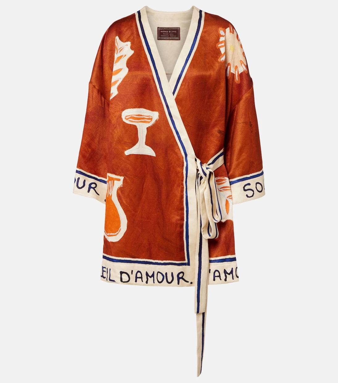Alémais - x LRNCE Soleil D'Amour printed wrap dress