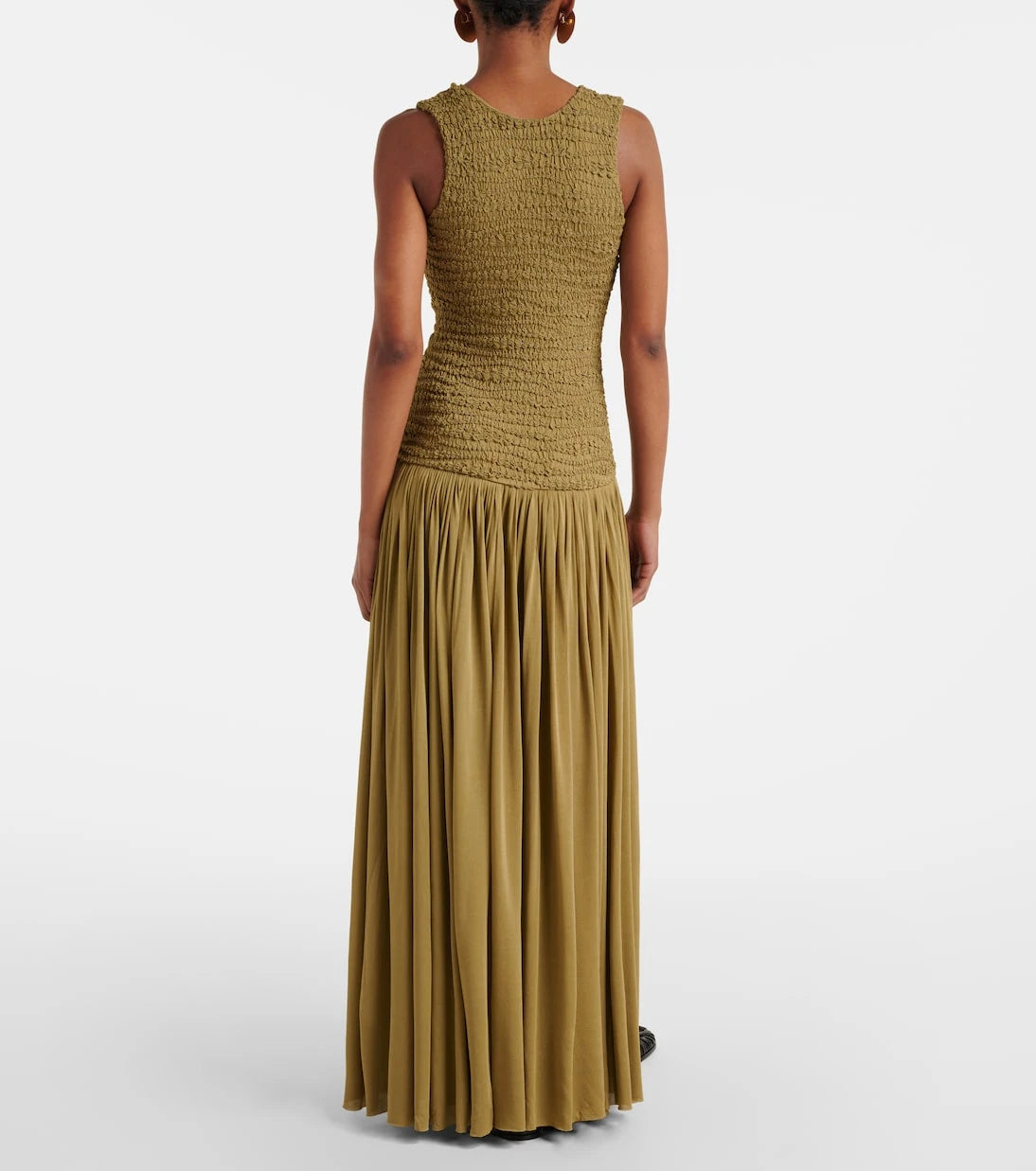 Jil Sander - Shirred plissé maxi dress