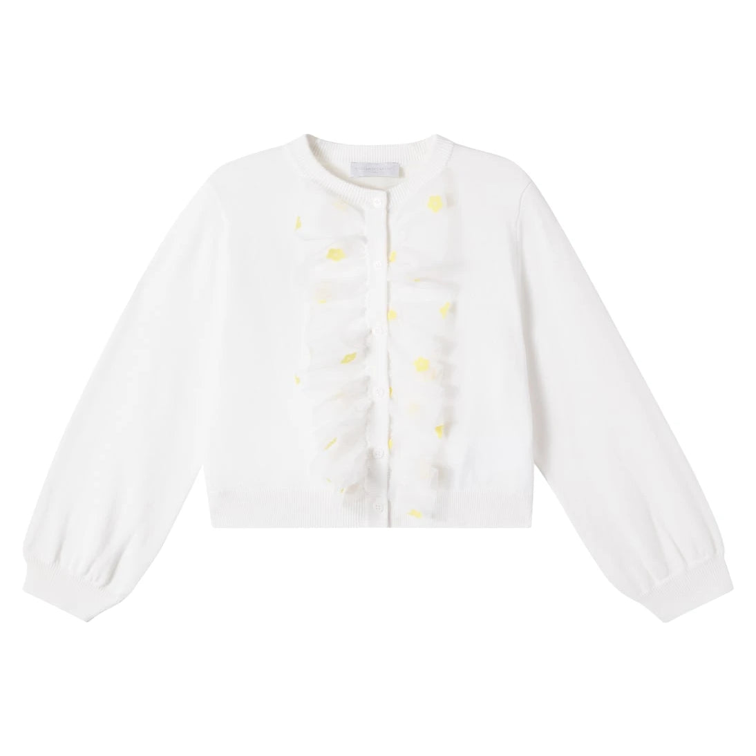 Stella McCartney Kids - Floral ruffled cotton cardigan