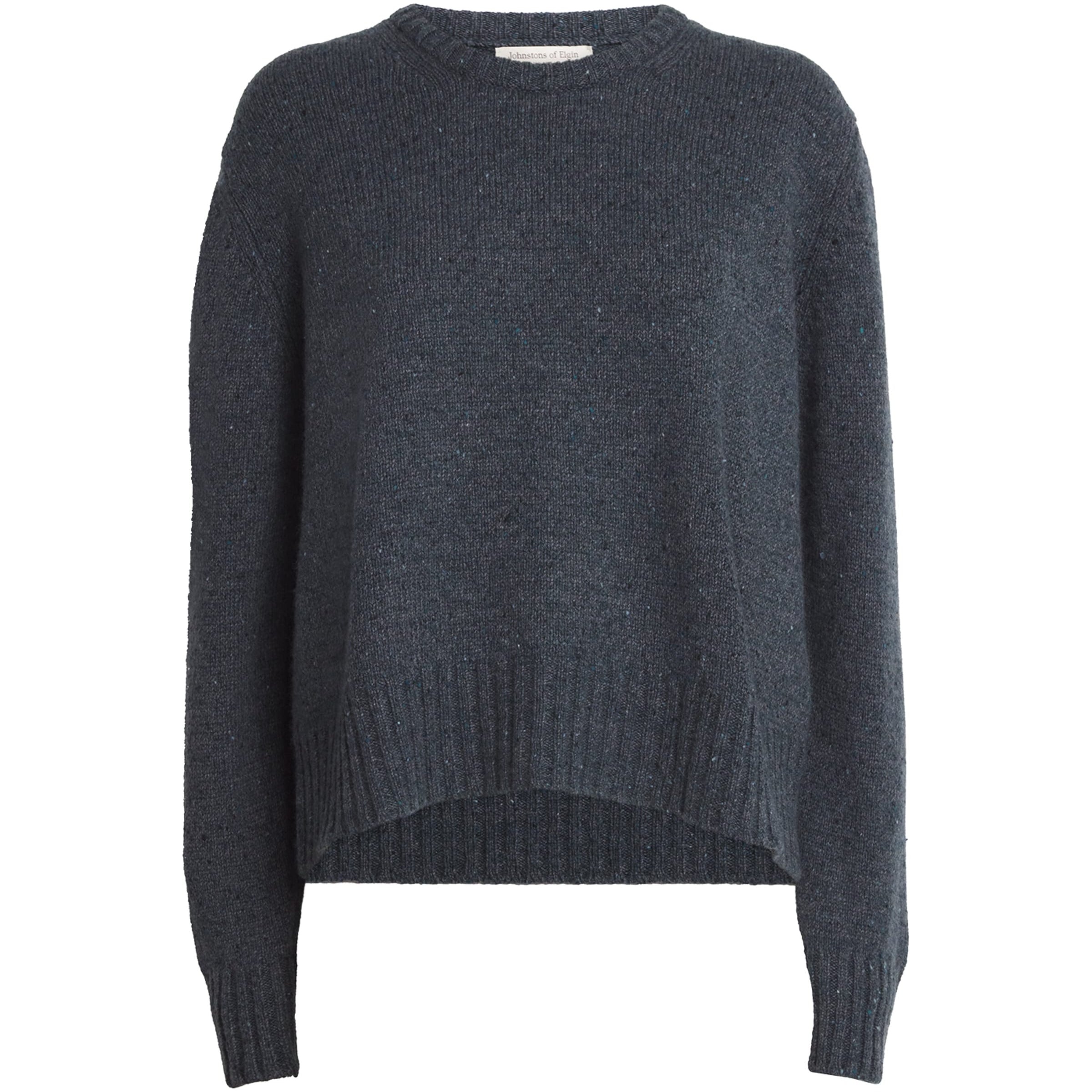Johnstons Of Elgin Grey Donegal Cashmere Sweater