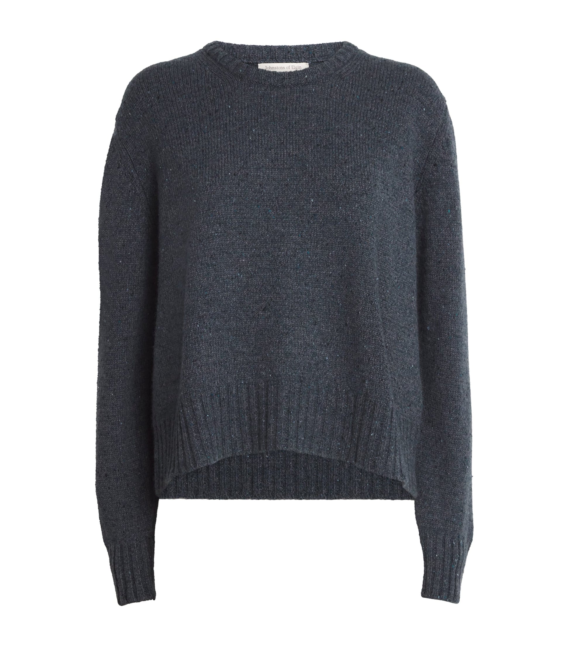 Johnstons Of Elgin Grey Donegal Cashmere Sweater