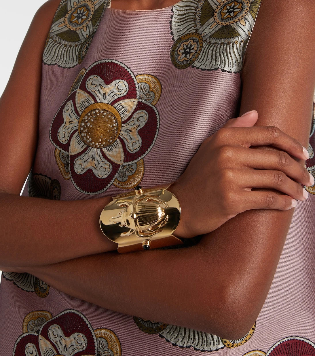 La DoubleJ - Scarab gold-plated cuff bracelet