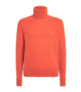 Orange Wool-Blend Rollneck Sweater